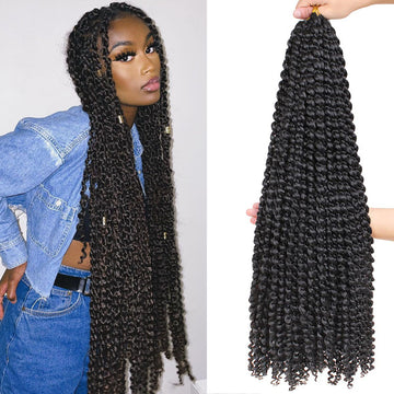 Xtrend Passion Twist Hair 30 Inch Water Wave Crochet Braids Hair 16Stand/Pack Long Bohemain Hair Synthetic Crochet Hair Extensions
